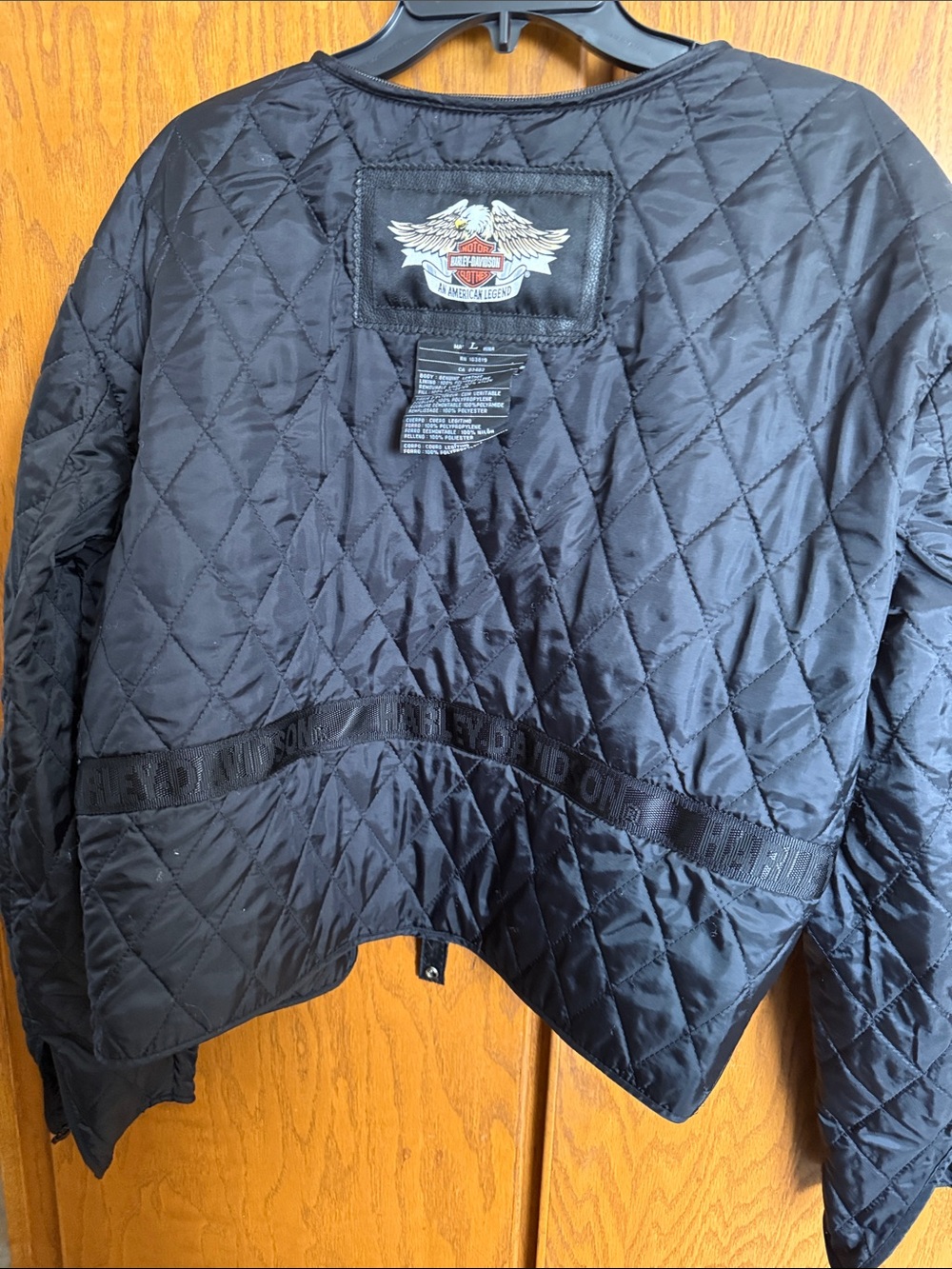 Harley-Davidson Black Quilted liner adult Jacket size large